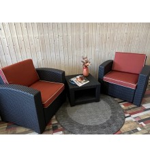 Комплект мебели из ротанга PATIO 2S-C (венге/оранжевый)