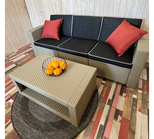 Комплект мебели из ротанага PATIO 3S-C (серый/коричневый)